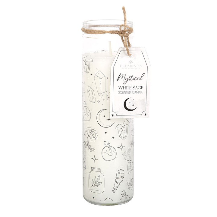 *Mystical White Sage Fragranced Candle in Glass Tube (4/20)